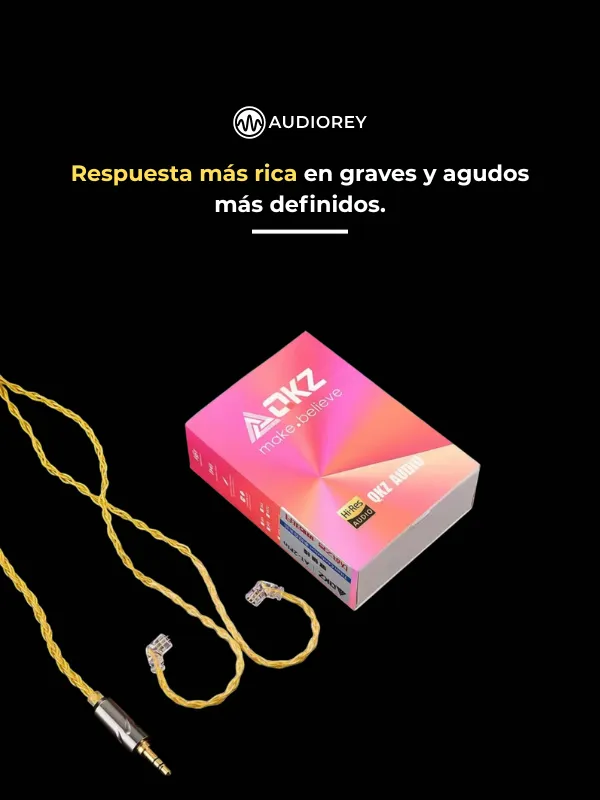 Cable KZ QKZ TRN Chapado en Oro - Image 3