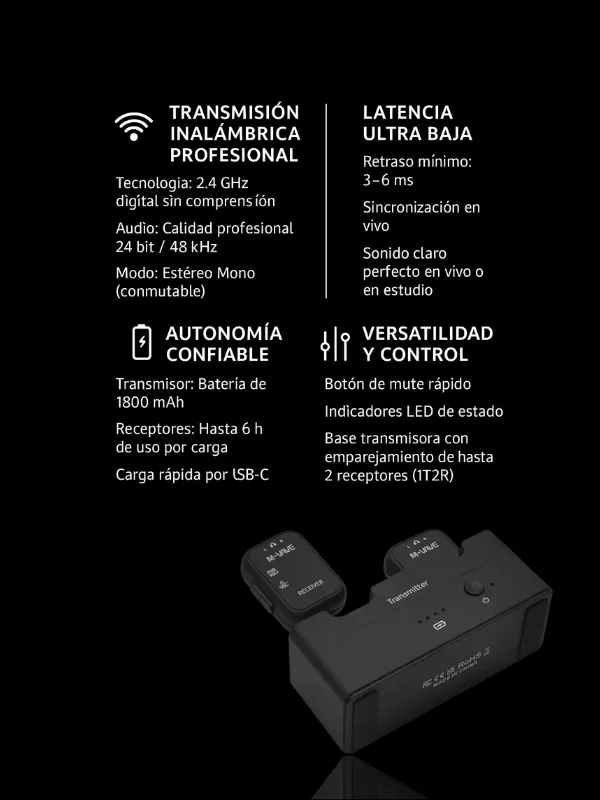 Sistema de monitoreo m vave in ear wp 12 - Image 4